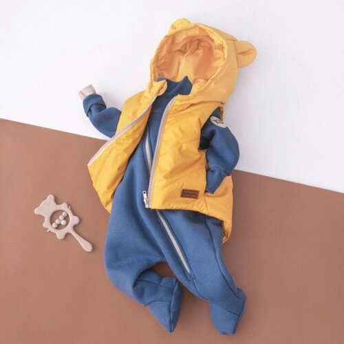 Безрукавка детская утеплённая KinDerLitto «Орсетто», рост 86-92 см, цвет горчица