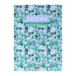 Бизнес-блокнот твердая обложка А4, 160 листов "Floral collection", глянцевая ламинация, 5-цветный блок, блок 65 г/м2