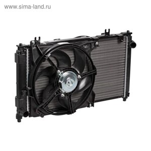 Блок охлаждения (радиатор+конденсер+вентилятор) для автомобилей Гранта МКПП (А/С) 92121-5PA0A, LUZAR LRK 0192