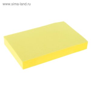 Блок с липким краем 51 мм x 76 мм, 100 листов, флуоресцентный, жёлтый