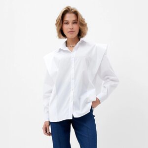 Блузка женская MINAKU: Casual Collection цвет белый, р-р 46