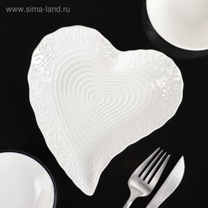 Блюдо керамическое сервировочное «Сердце», 17162 см