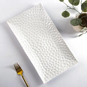 Блюдо керамическое сервировочное «Воздушность», 35,519,5 см, цвет белый