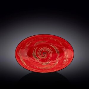 Блюдо овальное Wilmax England Spiral, размер 30х19.5х7 см, цвет красный