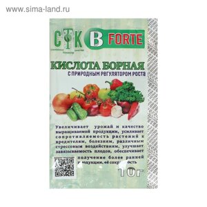 Борная кислота FORTE с природным стимулятором роста, СТК, 10 г