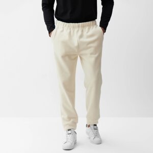 Брюки флисовые мужские спортивные MINAKU: Fleece Soft цвет бежевый, р-р 48