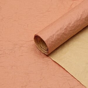 Бумага Эколюкс двухцветная персиковый/желтый пастель 0,67x 5 м