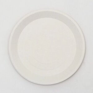 Бумажная тарелка, крафт-белая 23 х 23 см