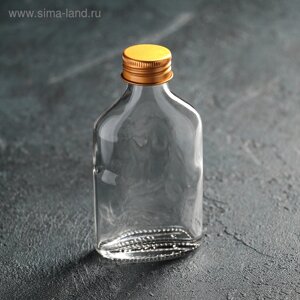 Бутыль стеклянная для соусов и масла с металлической крышкой, 100 мл, 6,5312,5 см