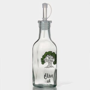 Бутылка стеклянная для соусов и масла Доляна «Дерево оливы», 200 мл, 520 см