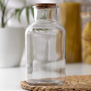 Бутылка стеклянная для соусов и масла с пробковой крышкой Доляна «Парфе», 1,2 л, 1020,5 см
