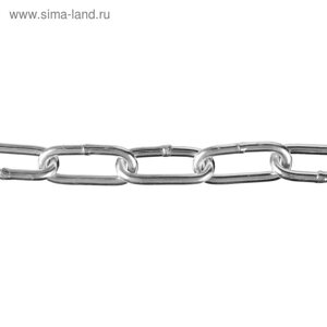 Цепь длиннозвенная "ЗУБР", DIN 763, оцинкованная сталь, d=10 мм, L=10 м
