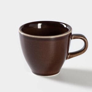 Чашка фарфоровая кофейная «Акварель», 70 мл, цвет коричневый