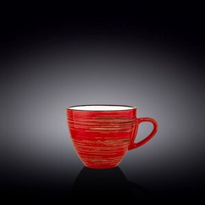 Чашка Wilmax England Spiral, 300 мл, цвет красный