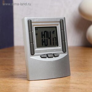 Часы - будильник электронные "Альтаир" настольные, 7.5 х 9 см, ААА