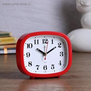 Часы - будильник настольные "Классика", дискретный ход, 12.5 х 10.5 см