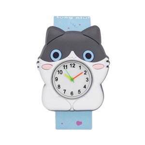 Часы наручные детские "Котик", ремешок l-21.5 см