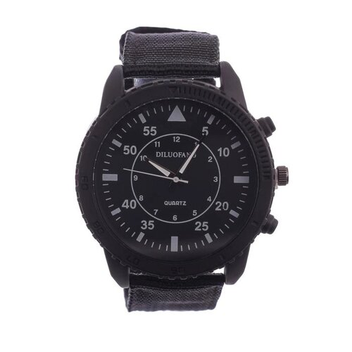 Часы наручные мужские "Солдат", d-4.5 см, ремешок l-22 мм, черные