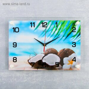 Часы настенные: Море, «Кокосы», бесшумные, 25 35 см