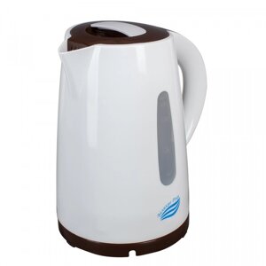 Чайник электрический «Томь-1», пластик, 1.7 л, 1850 Вт, белый-коричневый