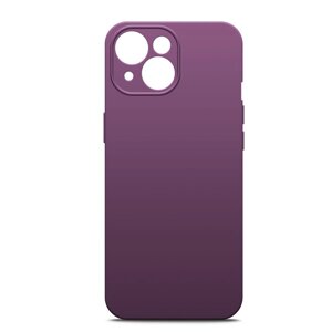 Чехол BoraSCO для iPhone 15, Soft Touch, силикон, микрофибра, фиолетовый