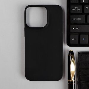 Чехол для iPhone 13 Pro, силиконовый, матовый, черный