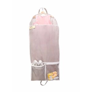 Чехол для одежды, детский, 110х50 см, с карманами, длинный, серый