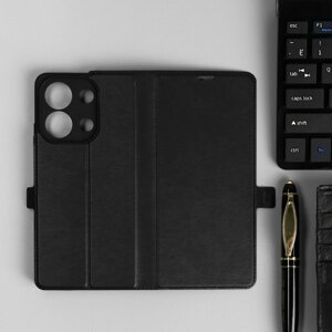 Чехол-книжка BoraSCO Book Case для Xiaomi Redmi Note 13 4G, черный