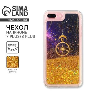 Чехол на телефон iPhone 7/8 PLUS с блёстками внутри Stars , 7,7 15,8 см