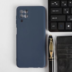 Чехол PERO, для телефона Samsung A22, силиконовый, синий