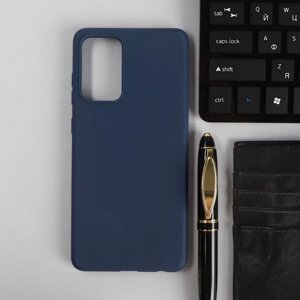Чехол PERO, для телефона Samsung A72, силиконовый, синий