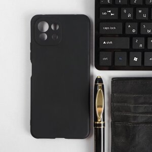 Чехол PERO, для телефона Xiaomi Mi 11 Lite, силиконовый, черный