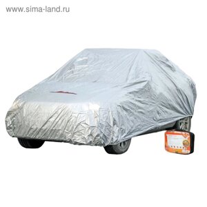 Чехол-тент на автомобиль, размер M, 495 х 195 х 120 см, с молнией для двери, серый