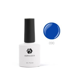 Цветной гель-лак Adricoco,090 ярко-синий, 8 мл