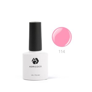 Цветной гель-лак Adricoco,114 розовая азалия, 8 мл