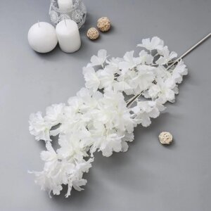 Цветы искусственные "Фиалка Мария" 85 см d-6,5 см, белый