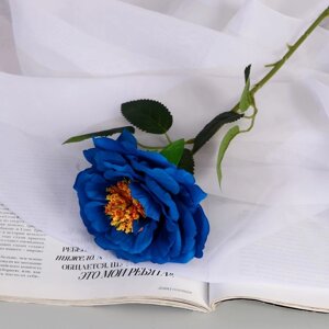 Цветы искусственные "Роза Претти" d-10 см 55 см, синий