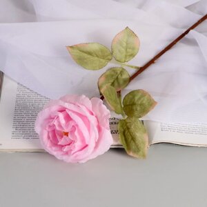 Цветы искусственные "Роза шёлк" d-10 см 45 см, розовый