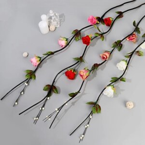 Декор тинги "Розы с шариками" 150 см, фасовка 5 шт, цена за 1шт) микс