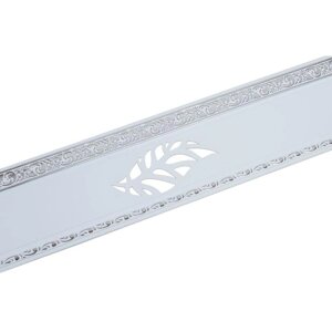 Декоративная планка «Лист», длина 200 см, ширина 7 см, цвет серебро/белый