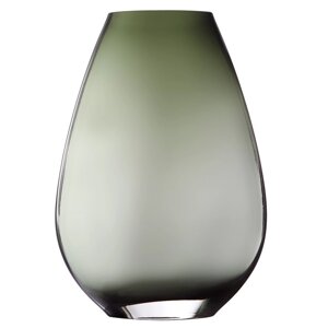 Декоративная ваза из дымчатого стекла, 17,39,425 см, цвет серый
