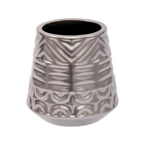 Декоративная ваза «Орнамент», 121212 см, цвет серебряный