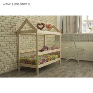 Детская кровать-домик, 8001600, массив сосны, без покрытия
