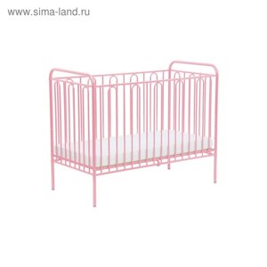 Детская кроватка Polini kids Vintage 110 металлическая, цвет розовый