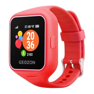 Детские смарт-часы Geozon Life G-W12RED, 1.4", SOS, звонки, камера, геозоны, красные