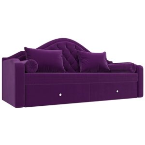 Детский диван «Сойер», механизм выкатной, микровельвет, цвет фиолетовый