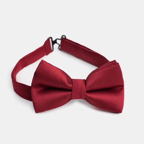 Детский галстук-бабочка "Дед Мороз" 5х10 см, п/э, цвет бордовый