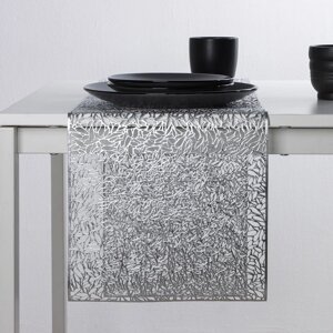 Дорожка на стол Доляна «Манифик», 30150 см, цвет серебряный