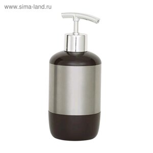 Дозатор для жидкого мыла Lima, 450 мл, пластик, нержавейка, цвет коричневый