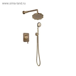 Душевая система Bronze de Luxe 10138F, без излива, тропический душ, скрытый монтаж, латунь